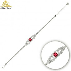 Gümüş Zirkon Taşlı Bilezik / Bileklik